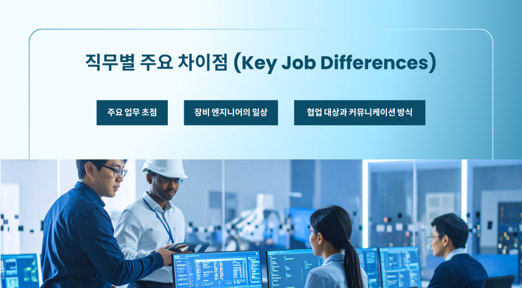 직무별 주요 차이점 (Key Job Differences)