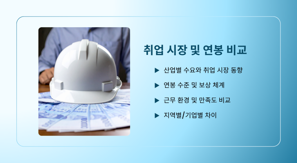 취업 시장 및 연봉 비교